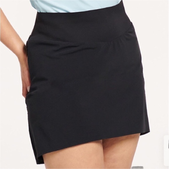 FLX high waisted woven skirt Woman’s 3X black with zippered pockets - Picture 1 of 12